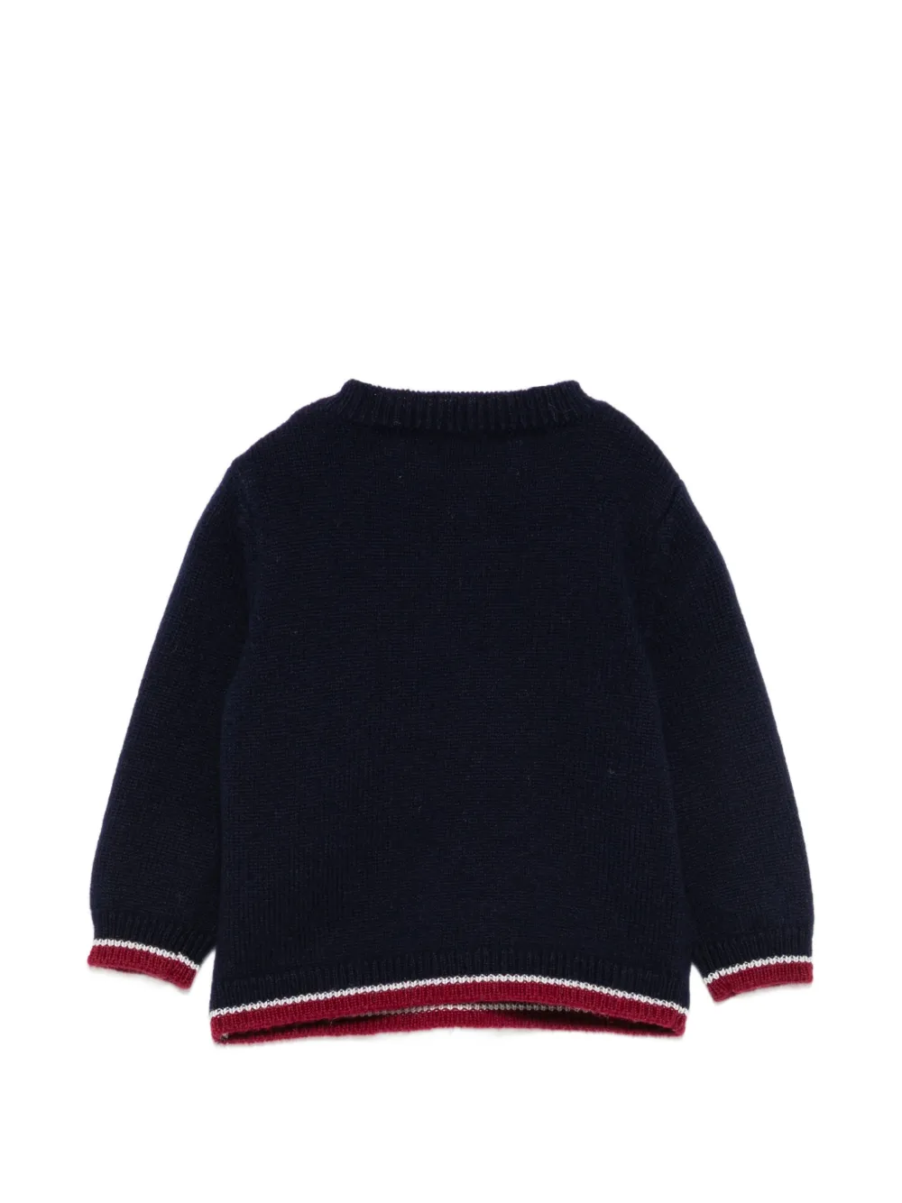 Tartine Et Chocolat Trui met ridder-intarsia en knoopsluiting Blauw