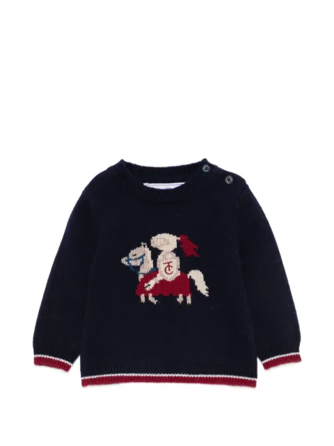 Tartine Et Chocolat jersey con botones y motivo de caballero en intarsia