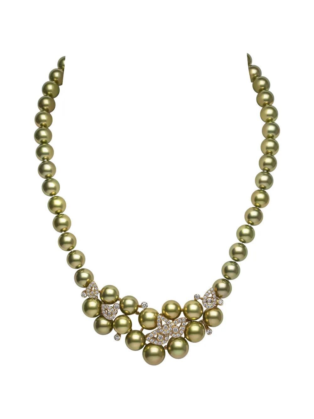 Yoko London Tahitian pearl and diamond necklace - Oro