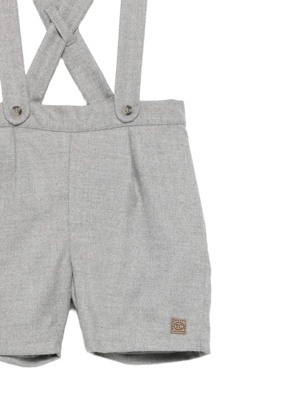 Tartine Et Chocolat Shorts met bretels en knoopsluiting Grijs