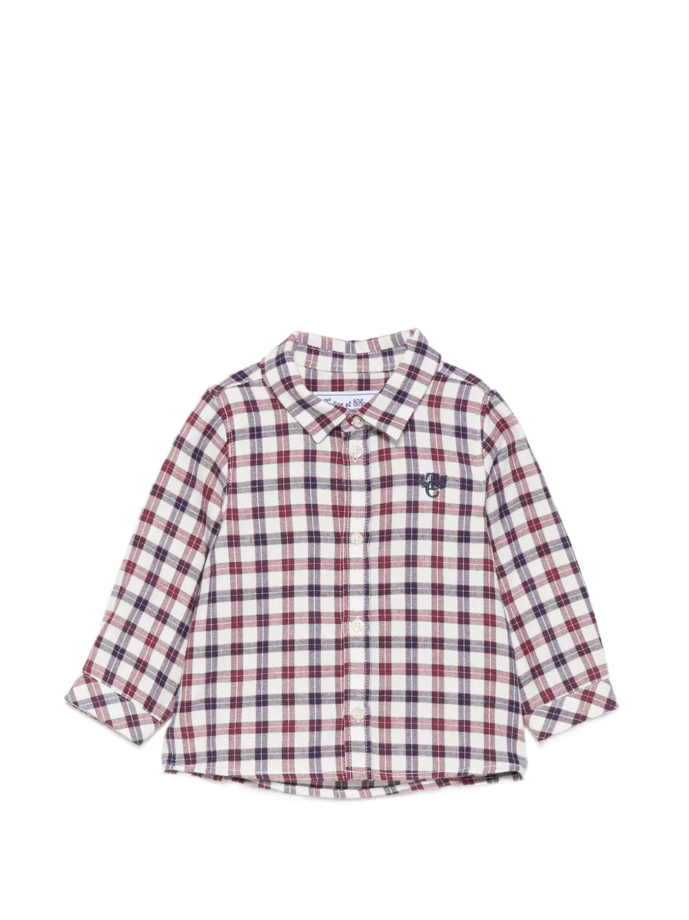 Tartine Et Chocolat check-pattern logo-embroidered shirt - Toni neutri