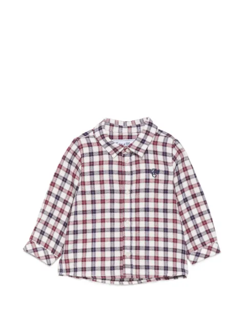 Tartine Et Chocolat check-pattern logo-embroidered shirt