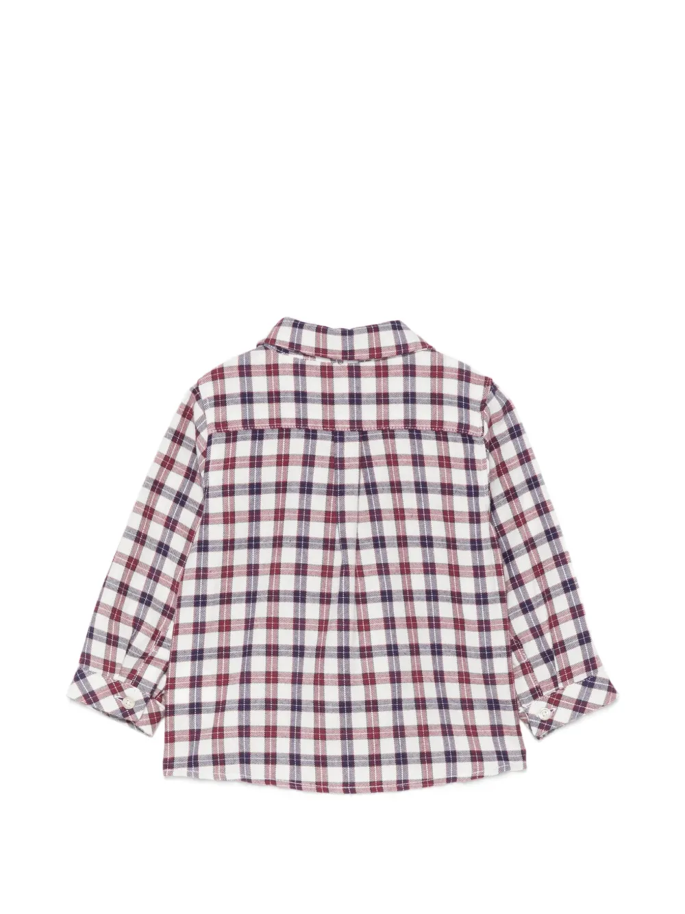 Tartine Et Chocolat Geruit shirt met geborduurd logo Beige