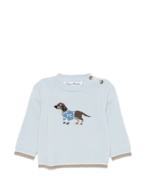 Tartine Et Chocolat intarsia-knit button-fastening sweater