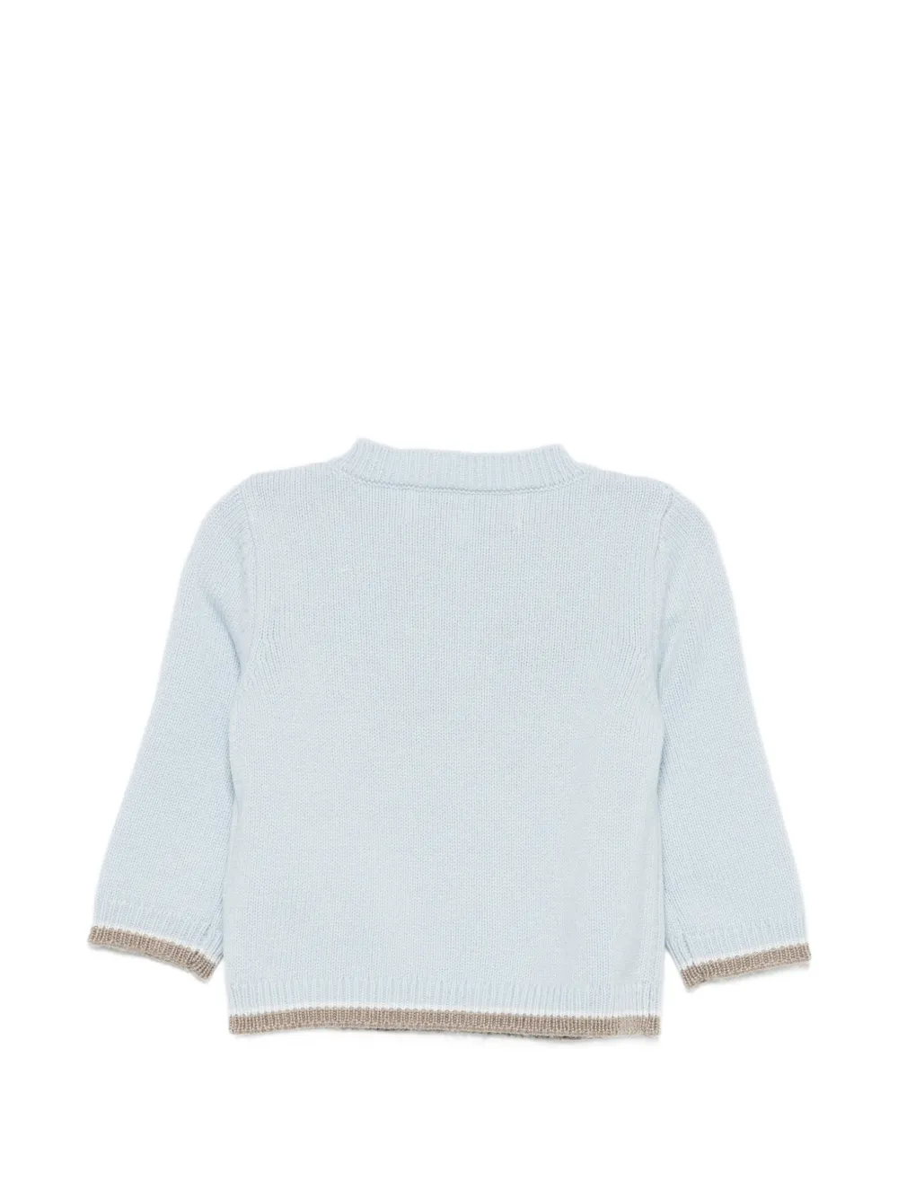 Tartine Et Chocolat Intarsia trui met knoopsluiting Blauw