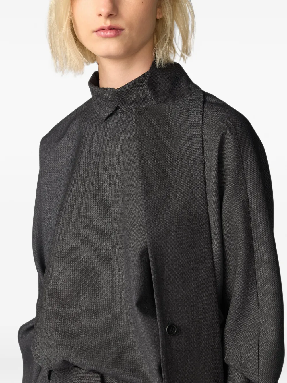 Monse Blouse met sjaalkraag en lange mouwen Grijs