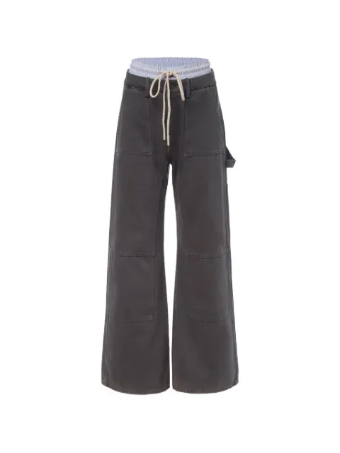 Monse washed double-waistband jeans