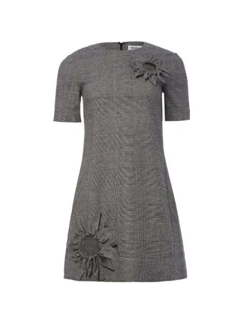 Monse Prince of Wales check sunflower-detail mini dress