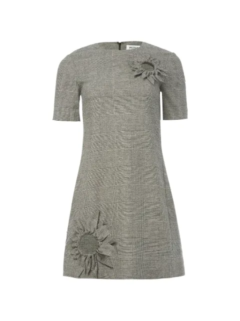 Monse Prince of Wales check sunflower-detail mini dress