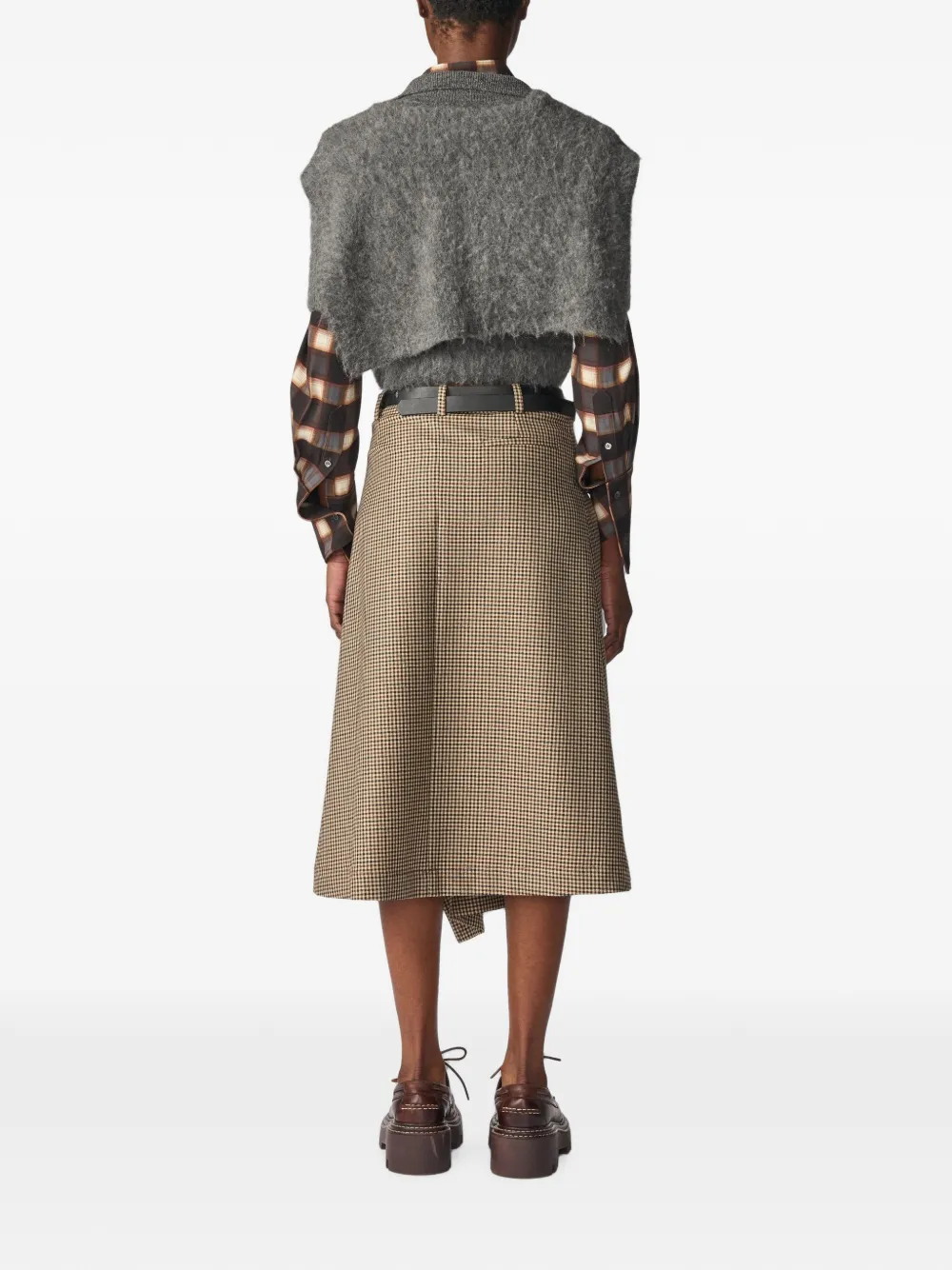 Monse Cropped trui met sjaaldetail Grijs