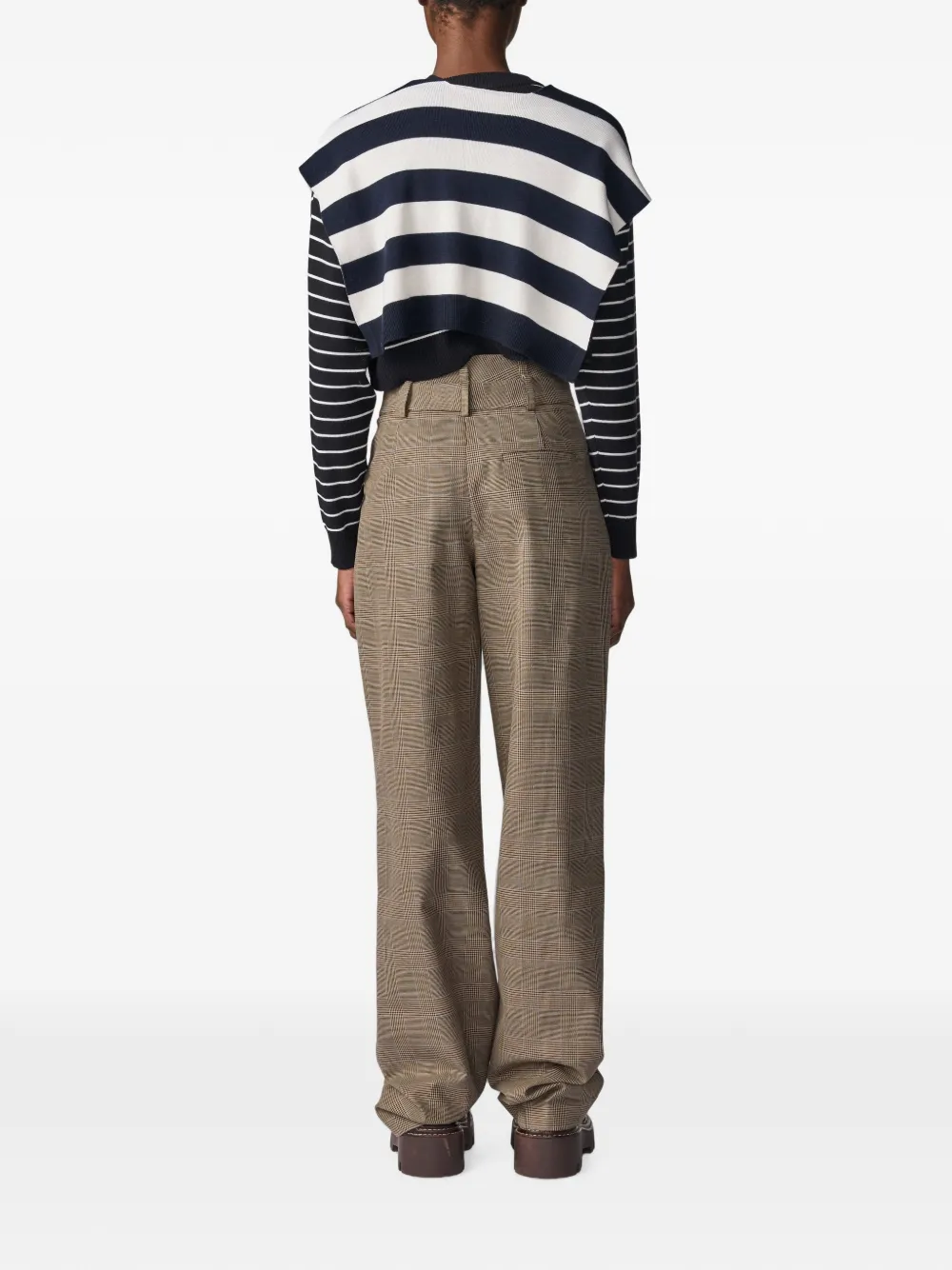 Monse Gestreepte cropped trui Blauw