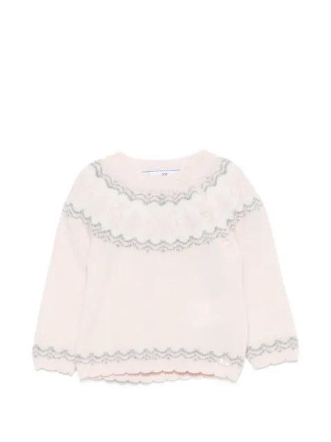 Tartine Et Chocolat Fair Isle scalloped sweater
