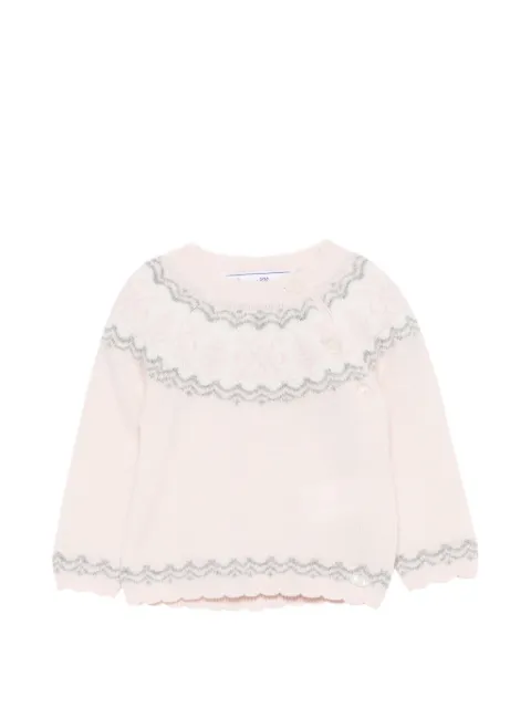 Tartine Et Chocolat Fair Isle scalloped sweater
