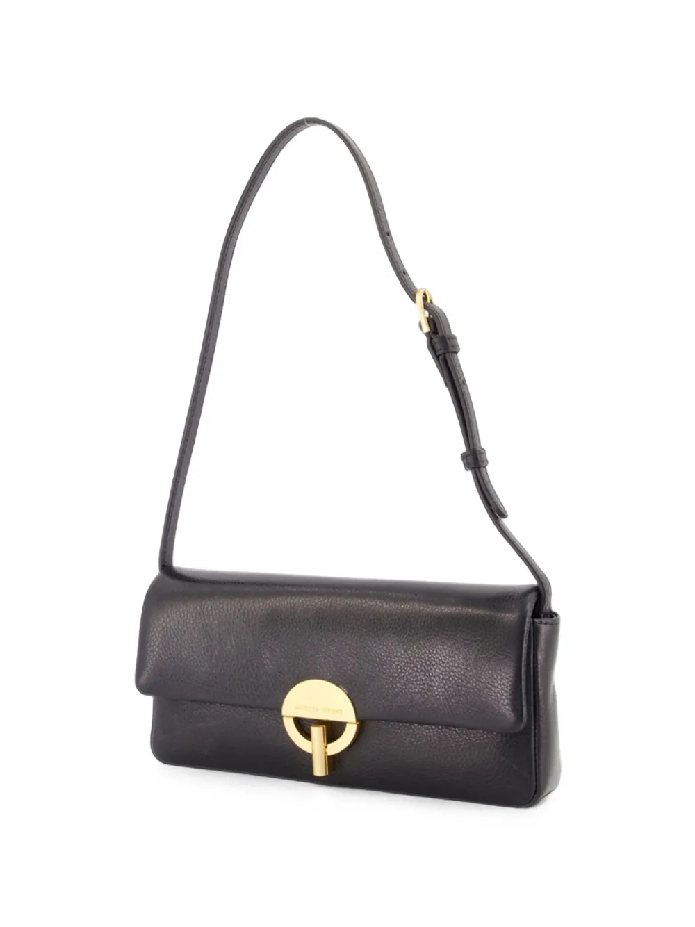 Vanessa Bruno Moon leather shoulder bag Zwart