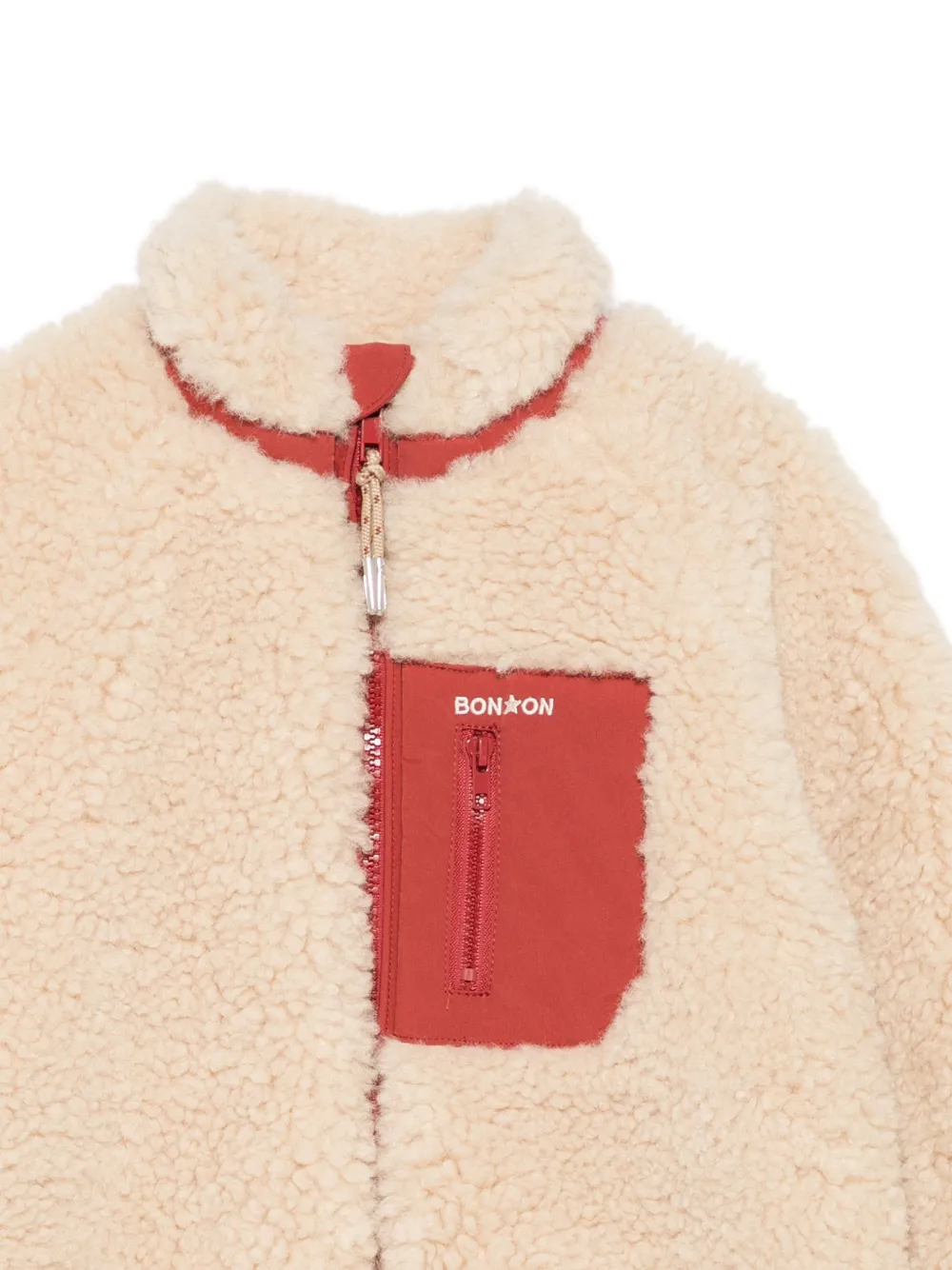 Bonton Pao fleece jack met rits Beige