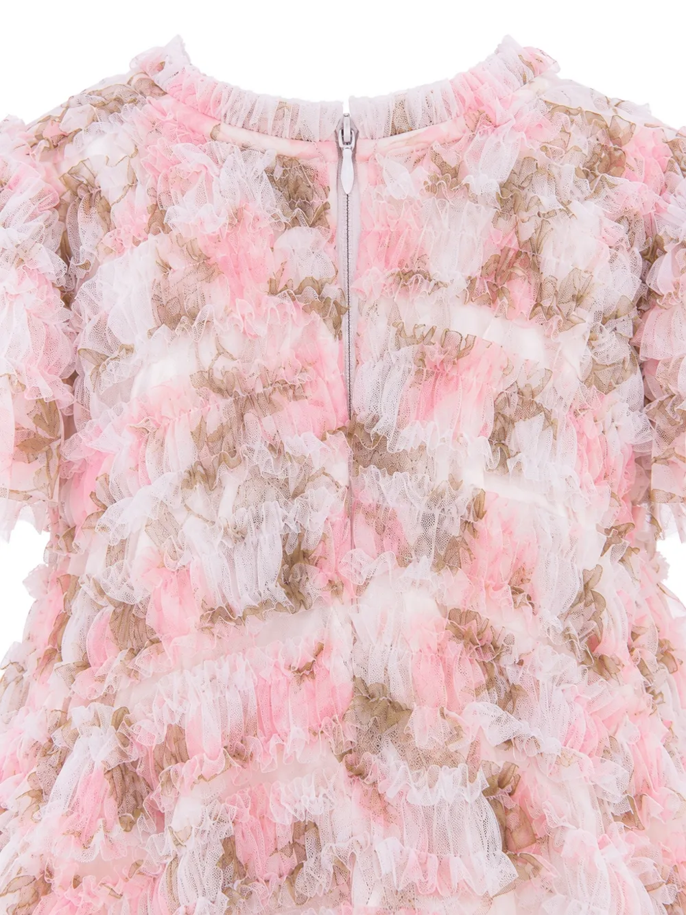 NEEDLE & THREAD KIDS Wisteria Valentine floral-print ruffled dress Wit