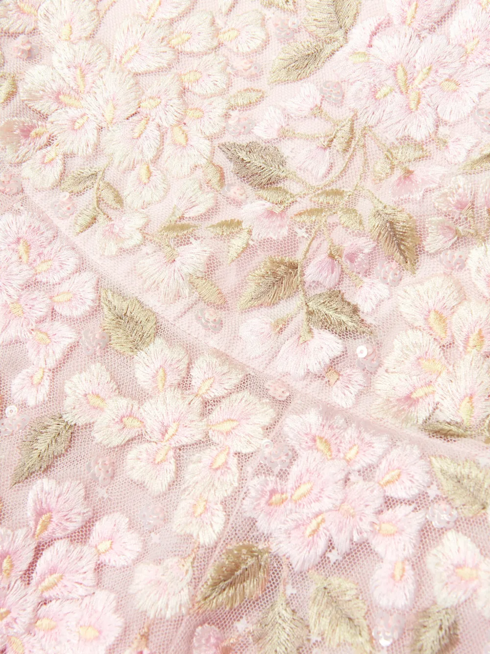 NEEDLE & THREAD KIDS Wisteria jurk verfraaid met pailletten en geborduurde bloemen Roze