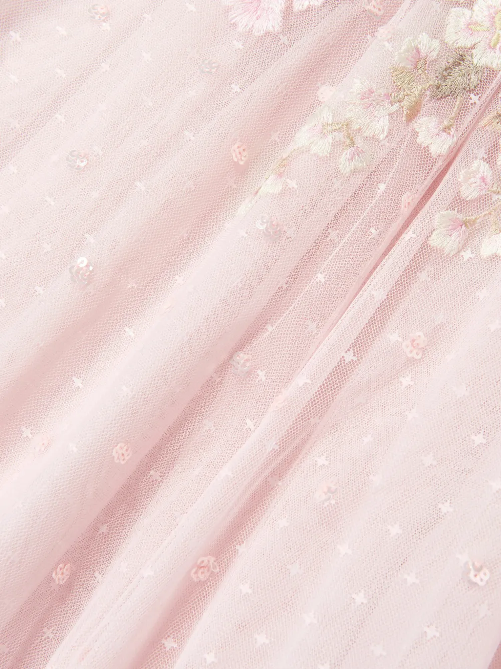 NEEDLE & THREAD KIDS Wisteria jurk verfraaid met pailletten en geborduurde bloemen Roze
