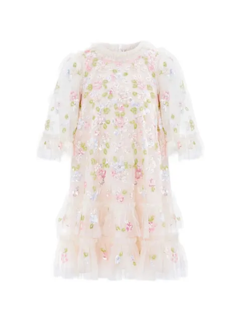 NEEDLE & THREAD KIDS sequin-embellished ruffled midi dress