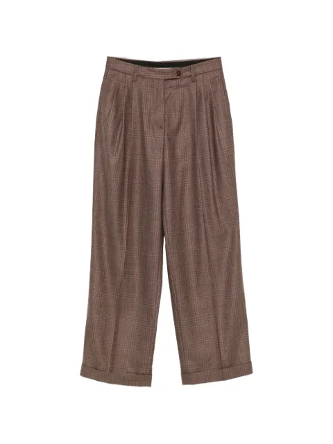 ASPESI check pleated trousers