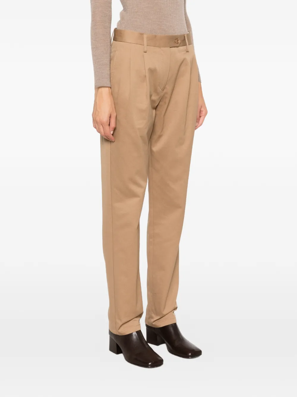 ASPESI Geplooide broek Beige