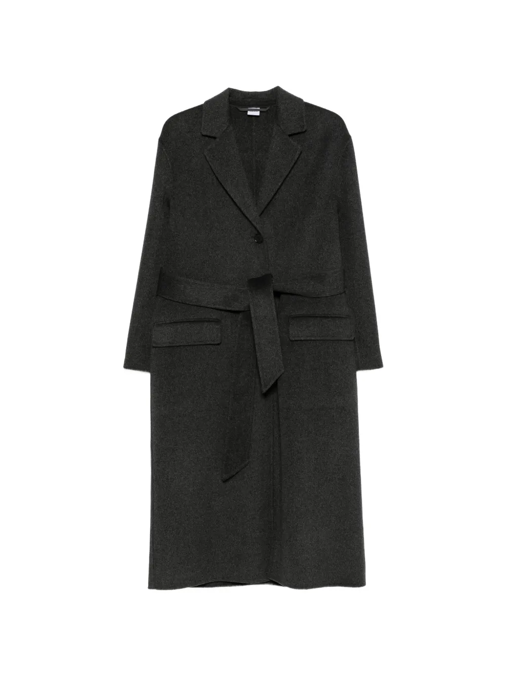 ASPESI Cappotto in lana con cintura - Grigio
