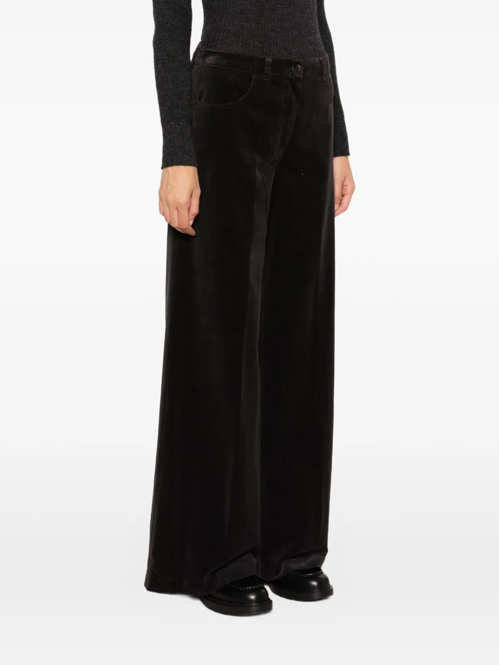 ASPESI Fluwelen broek Grijs