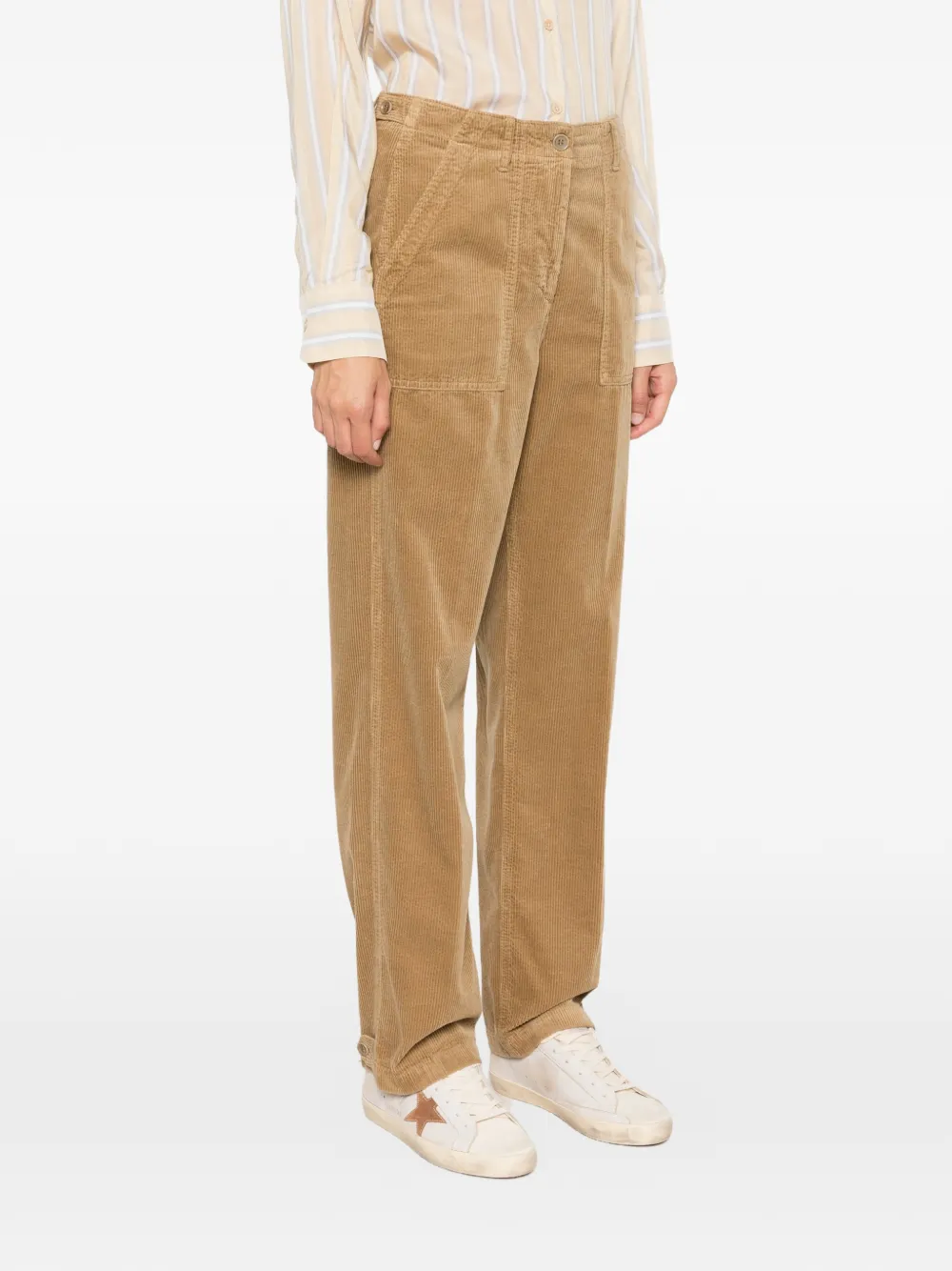 ASPESI Ribfluwelen broek Beige