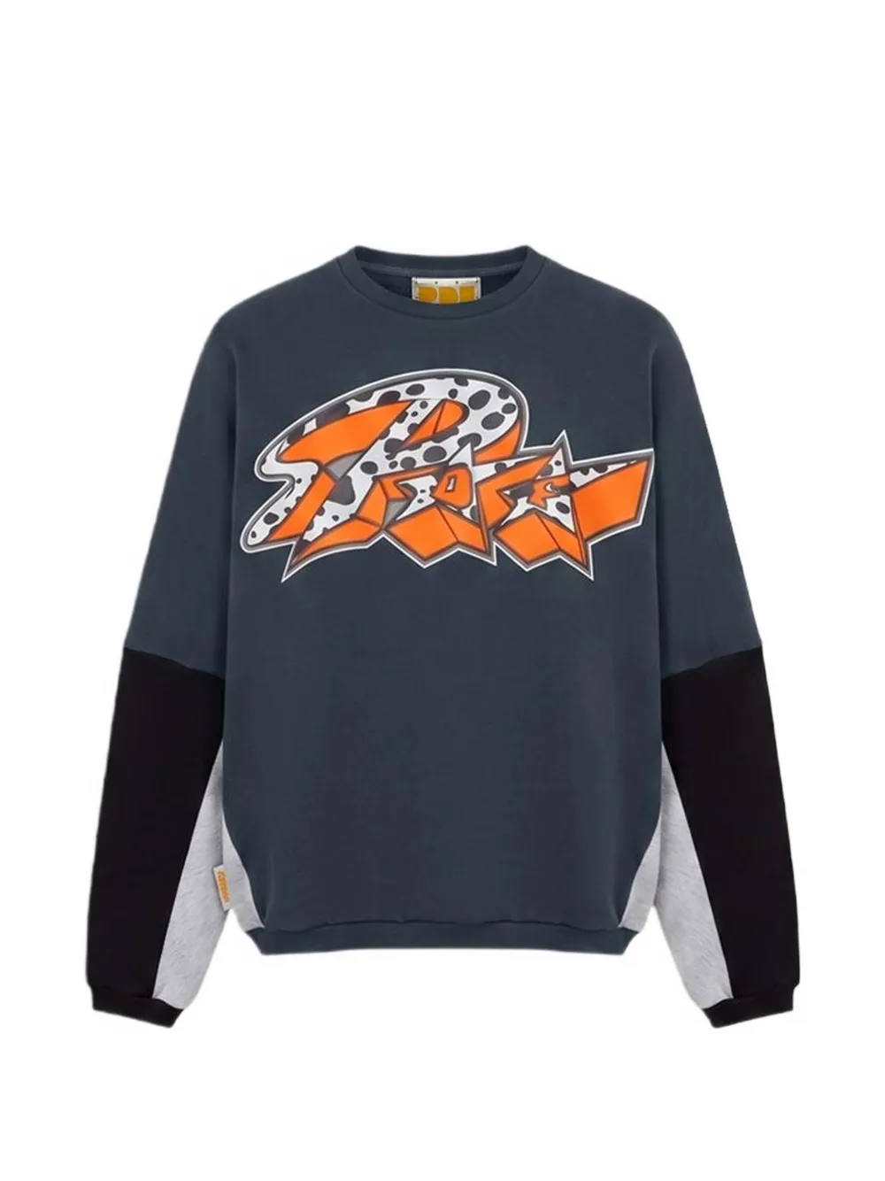 Pdf Alare Graphic-print Panelled Sweatshirt In Gray