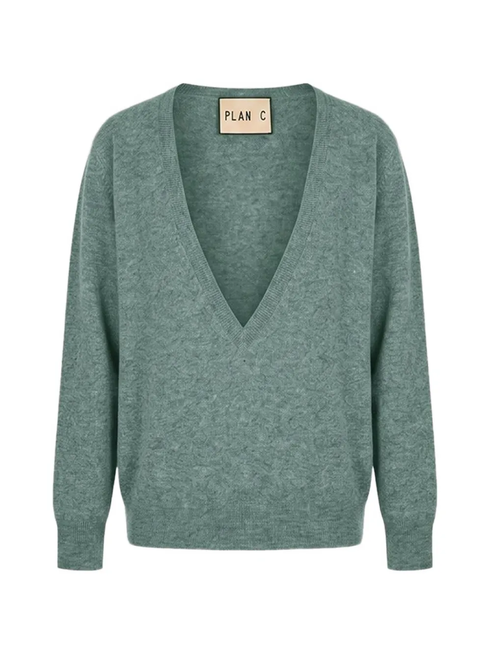 Plan C V-neck Sweater In Grey