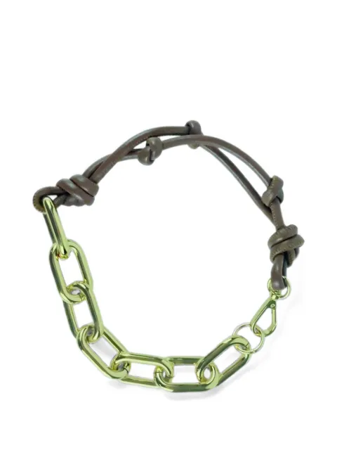 Plan C leather-rope chain necklace
