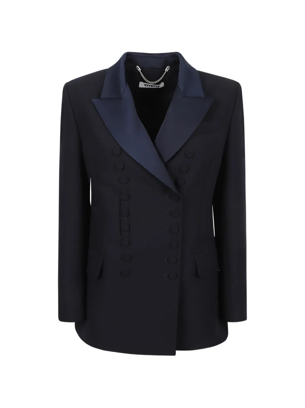 Vivetta double-breasted long-sleeve blazer - Blau