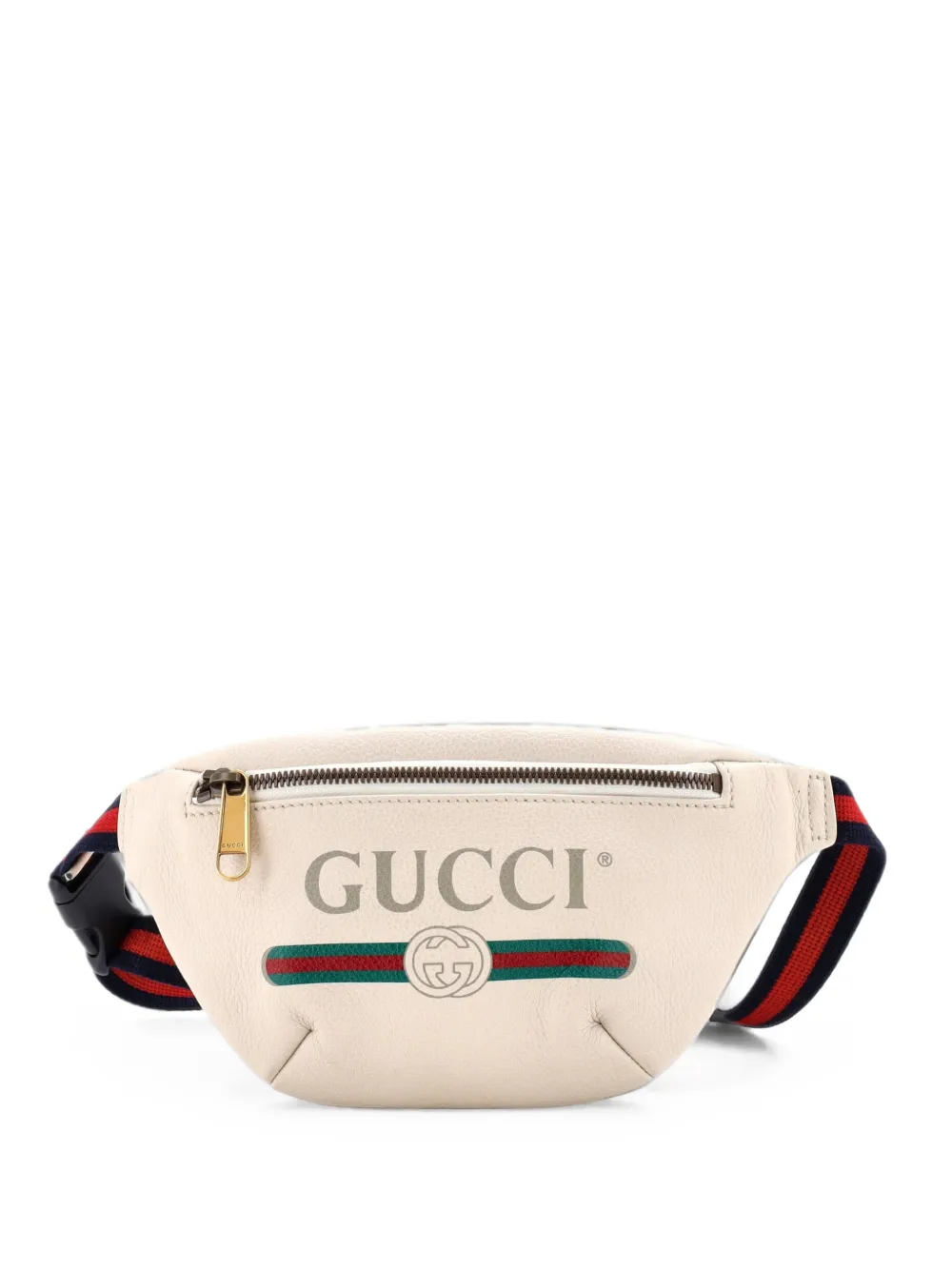 Gucci Pre-Owned Logo Printed Leather Small belt bag - Weiß