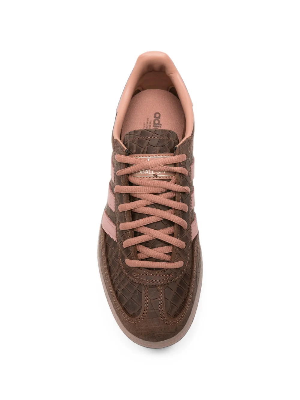 adidas Handball Spezial croc-effect leather sneakers Bruin