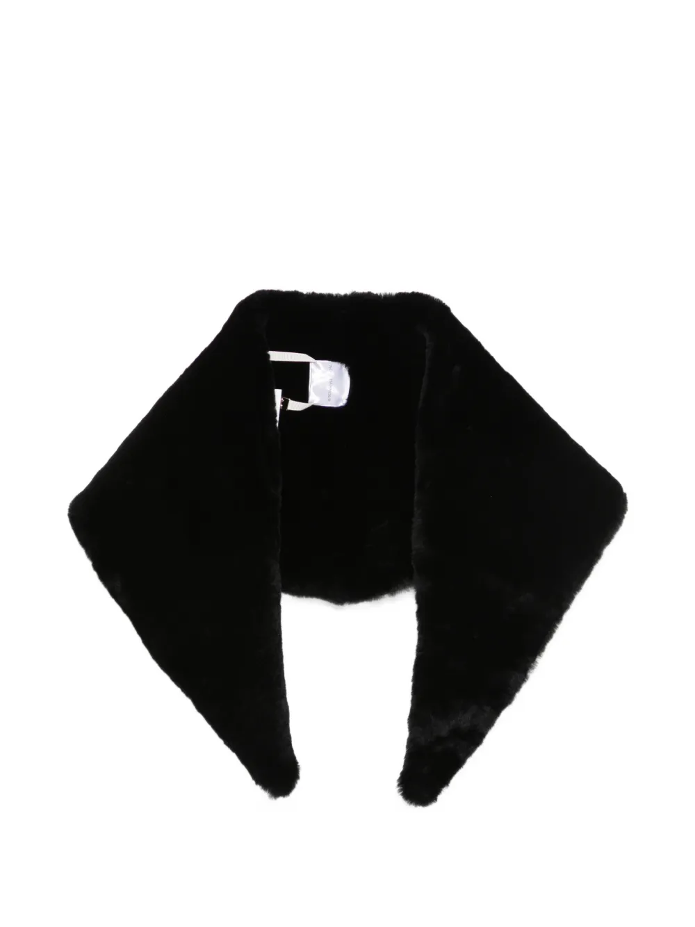 Nour Hammour Sena shearling scarf - Nero