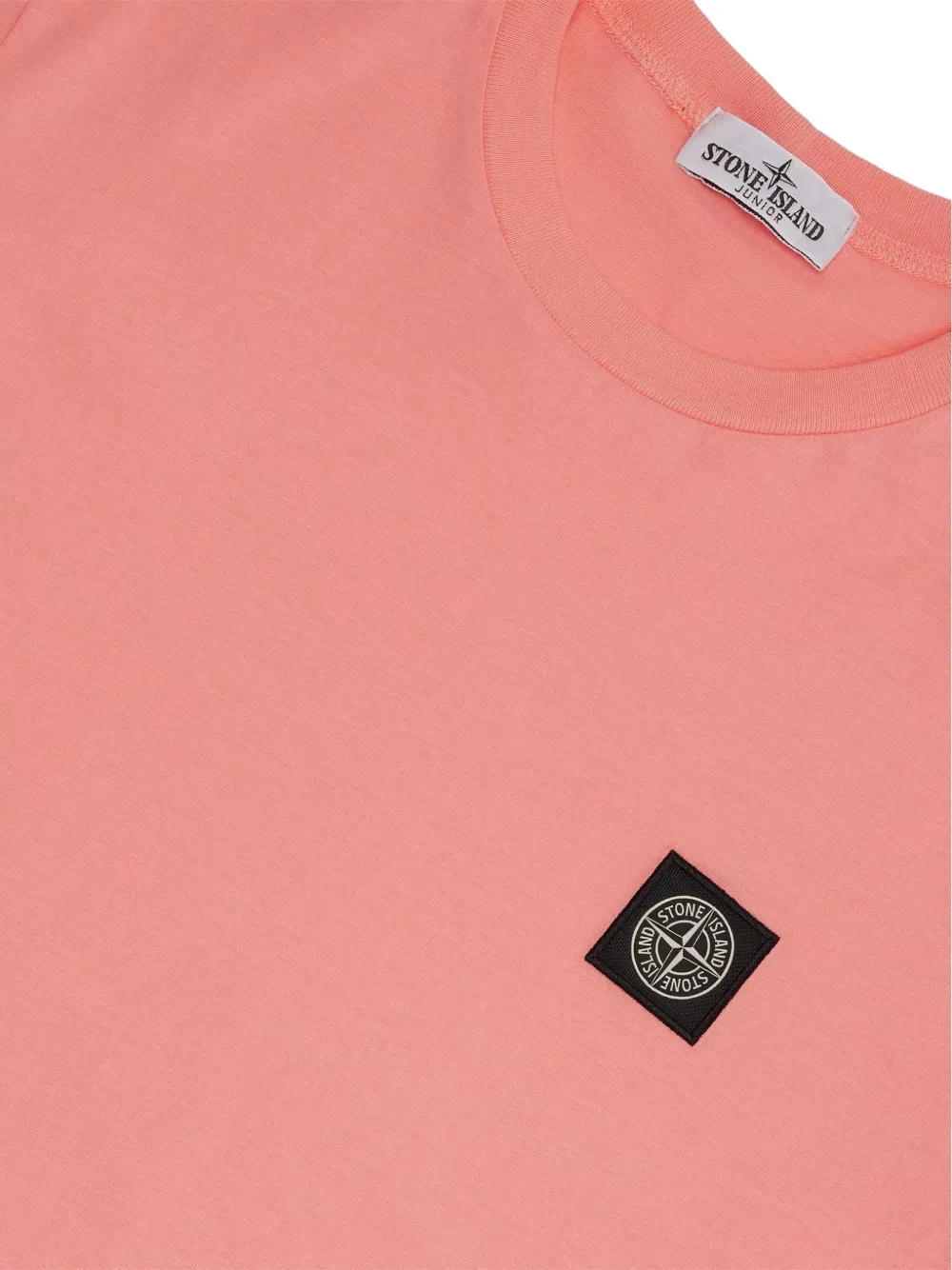 Stone Island Junior T-shirt met kompaspatch Roze