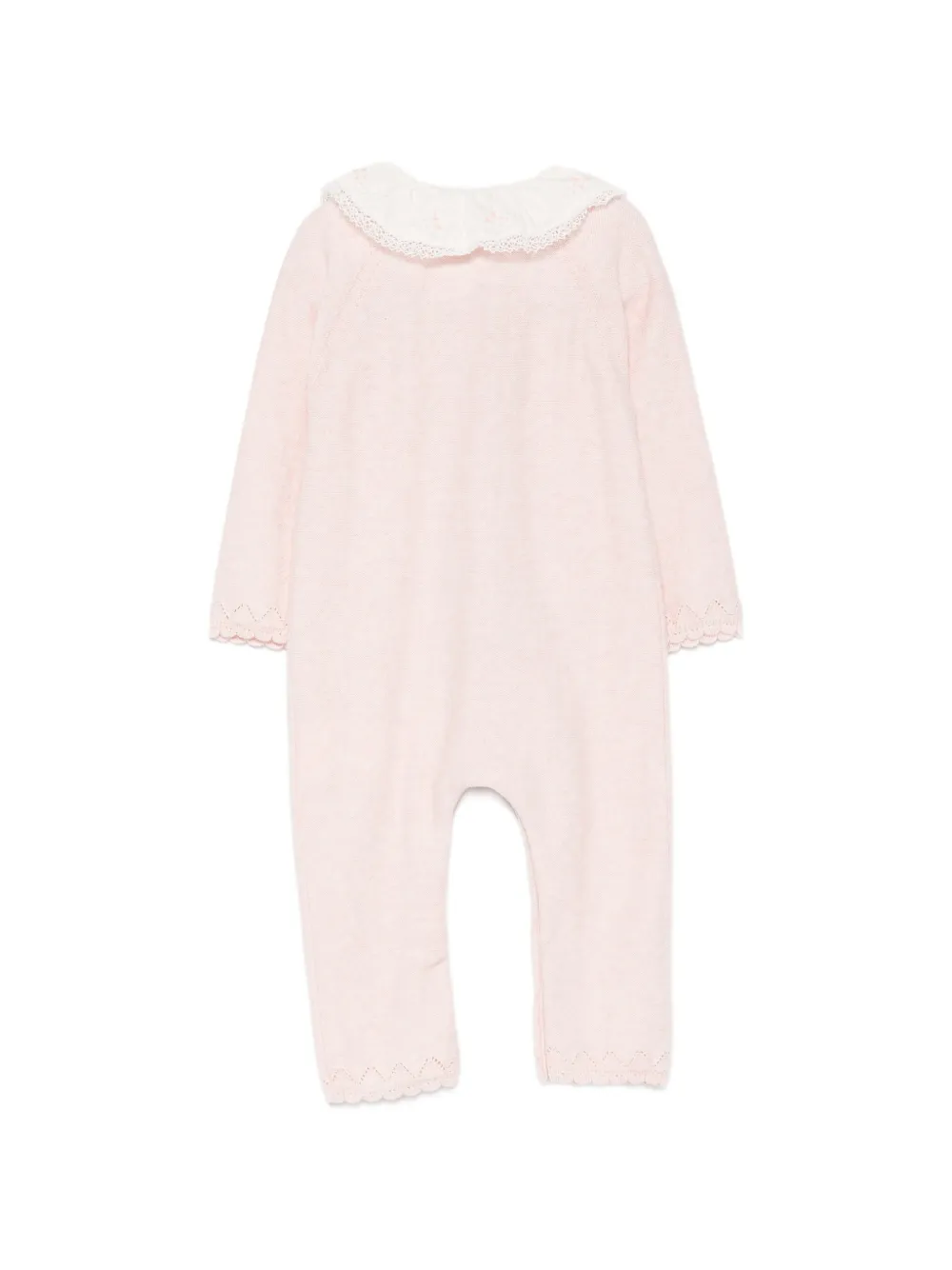 Tartine Et Chocolat lace-collar knitted jumpsuit Roze