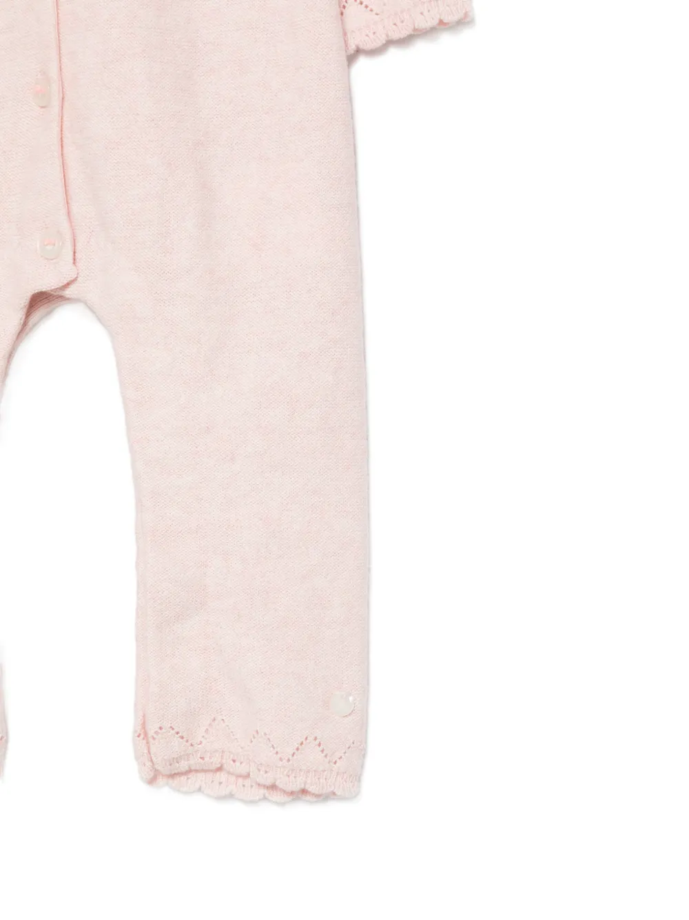 Tartine Et Chocolat lace-collar knitted jumpsuit Roze