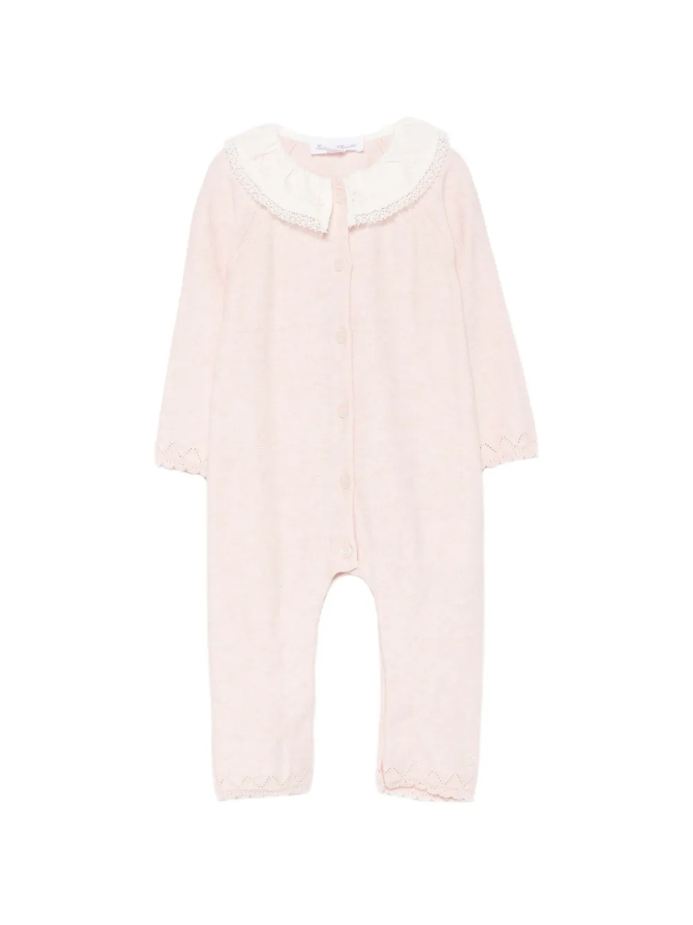 Tartine Et Chocolat lace-collar knitted jumpsuit - Rosa