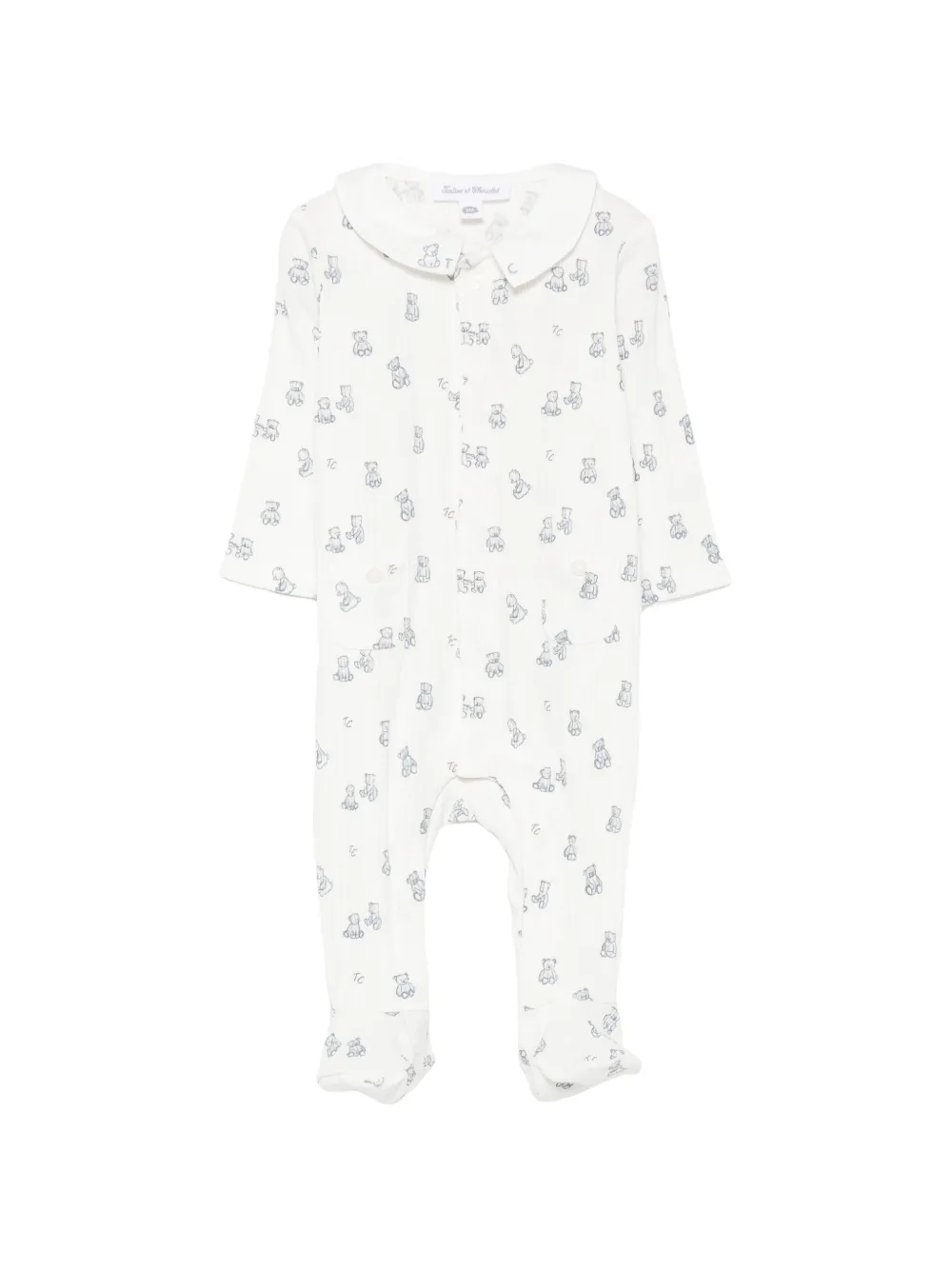 Tartine Et Chocolat bear-print ribbed pajamas - Bianco