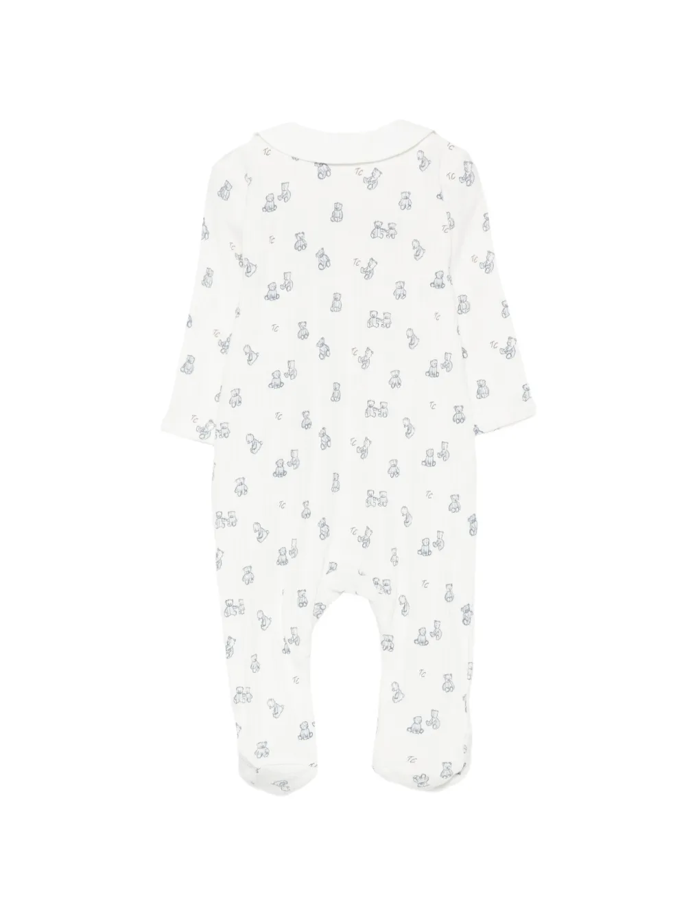 Tartine Et Chocolat Geribbelde pyjama met beerprint Wit