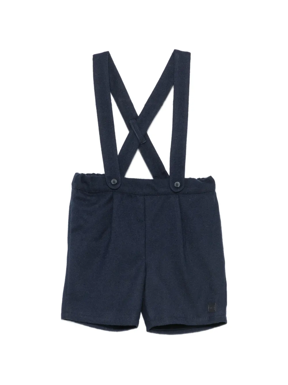 Tartine Et Chocolat pleated-detail suspender shorts - Blu