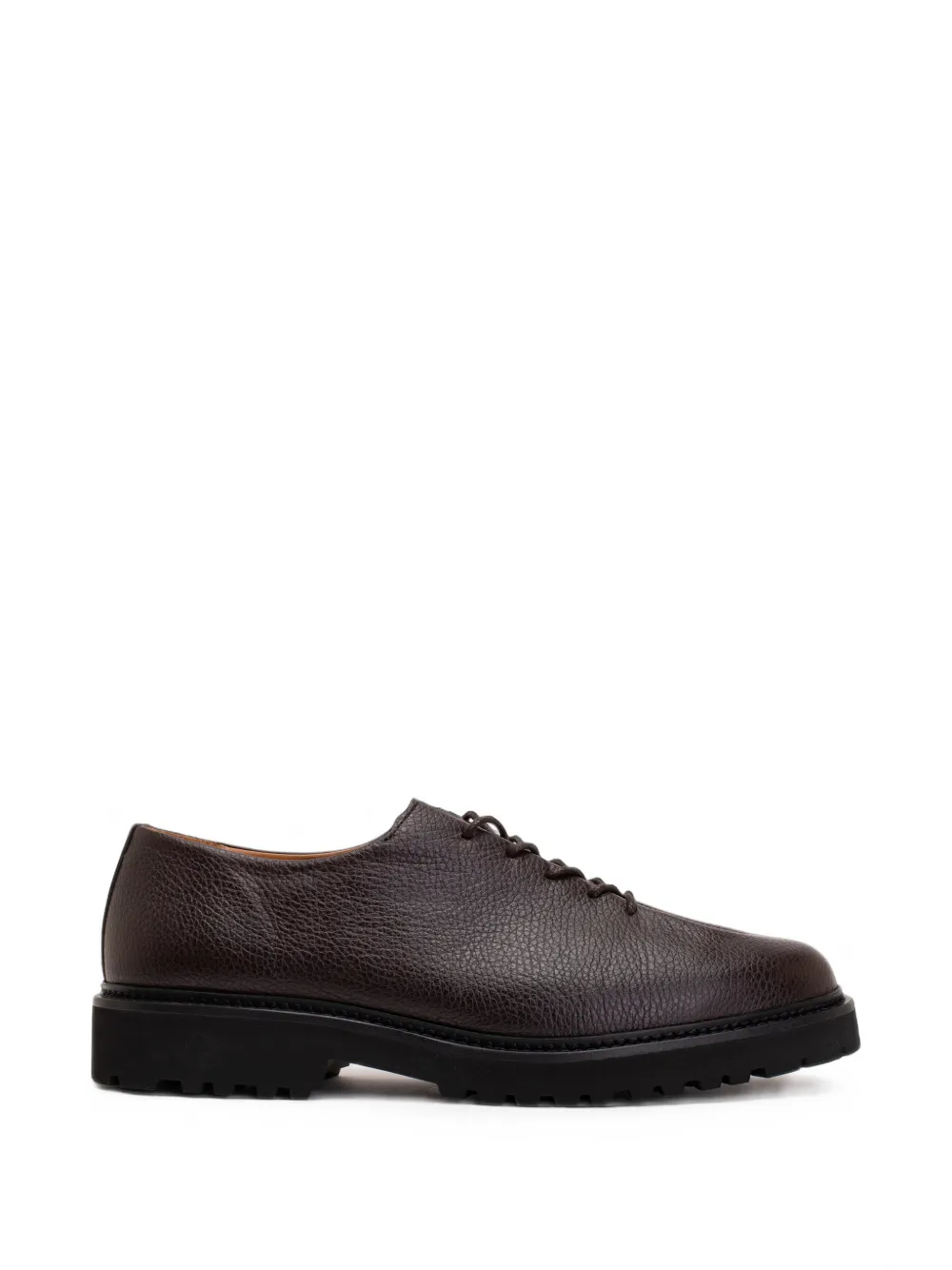 Soloviere Edouard Lug pebbled leather sneakers