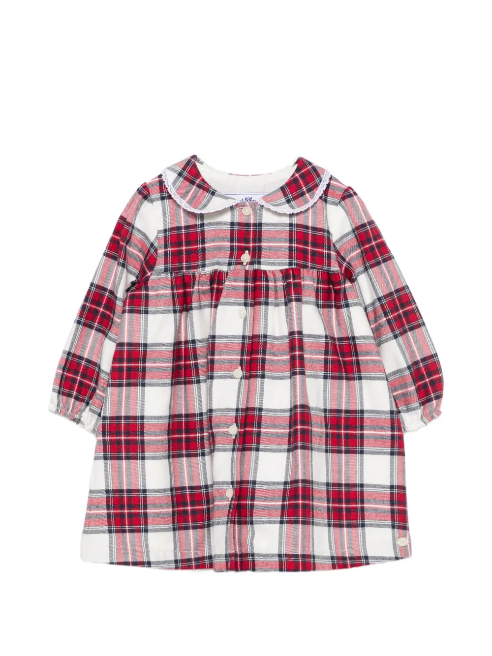 Tartine Et Chocolat check-pattern collared dress - Bianco