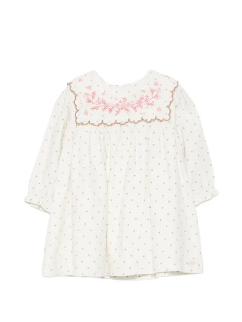 Tartine Et Chocolat embroidered polka-dot dress