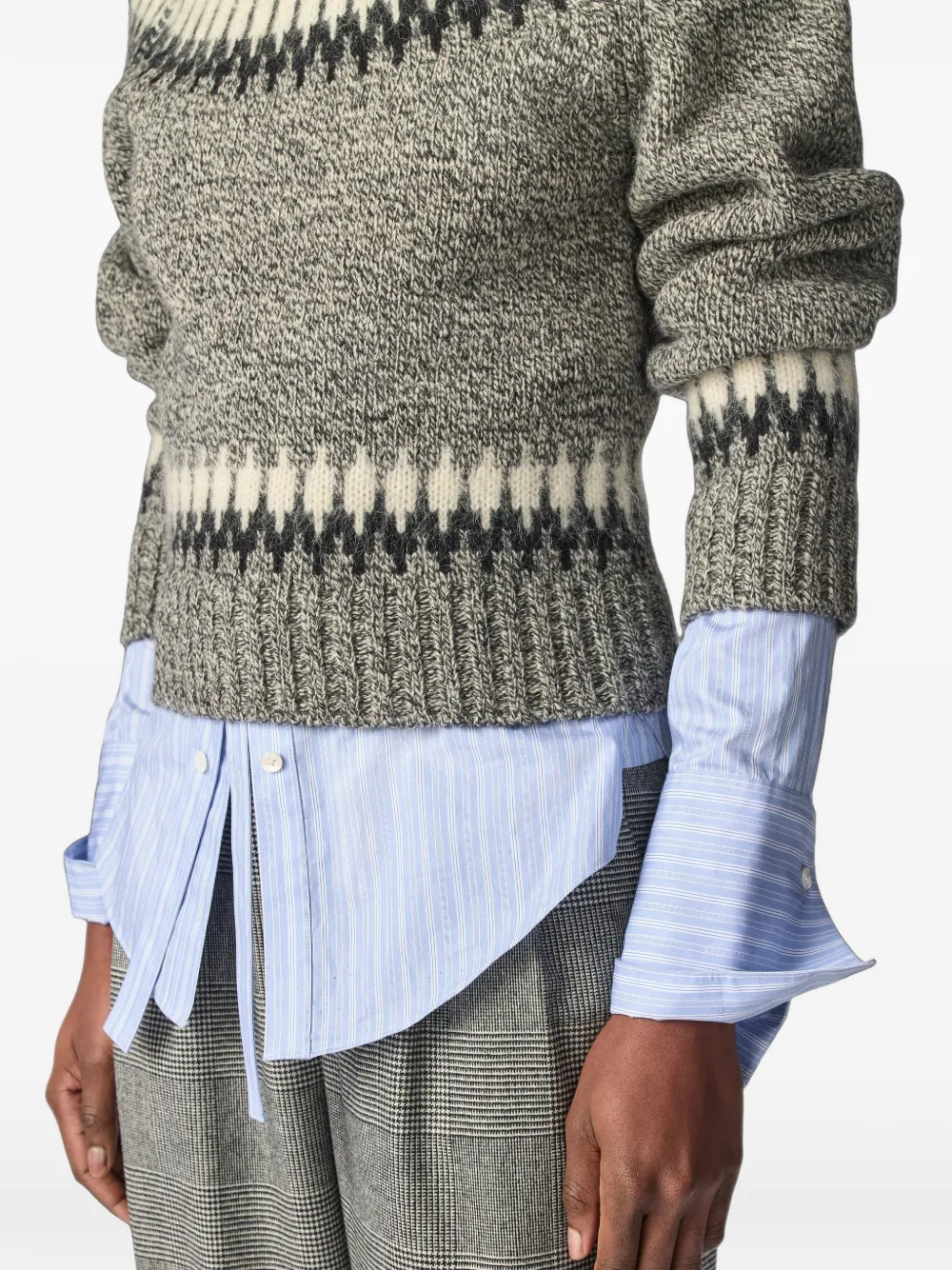 Monse Fair Isle coltrui Grijs