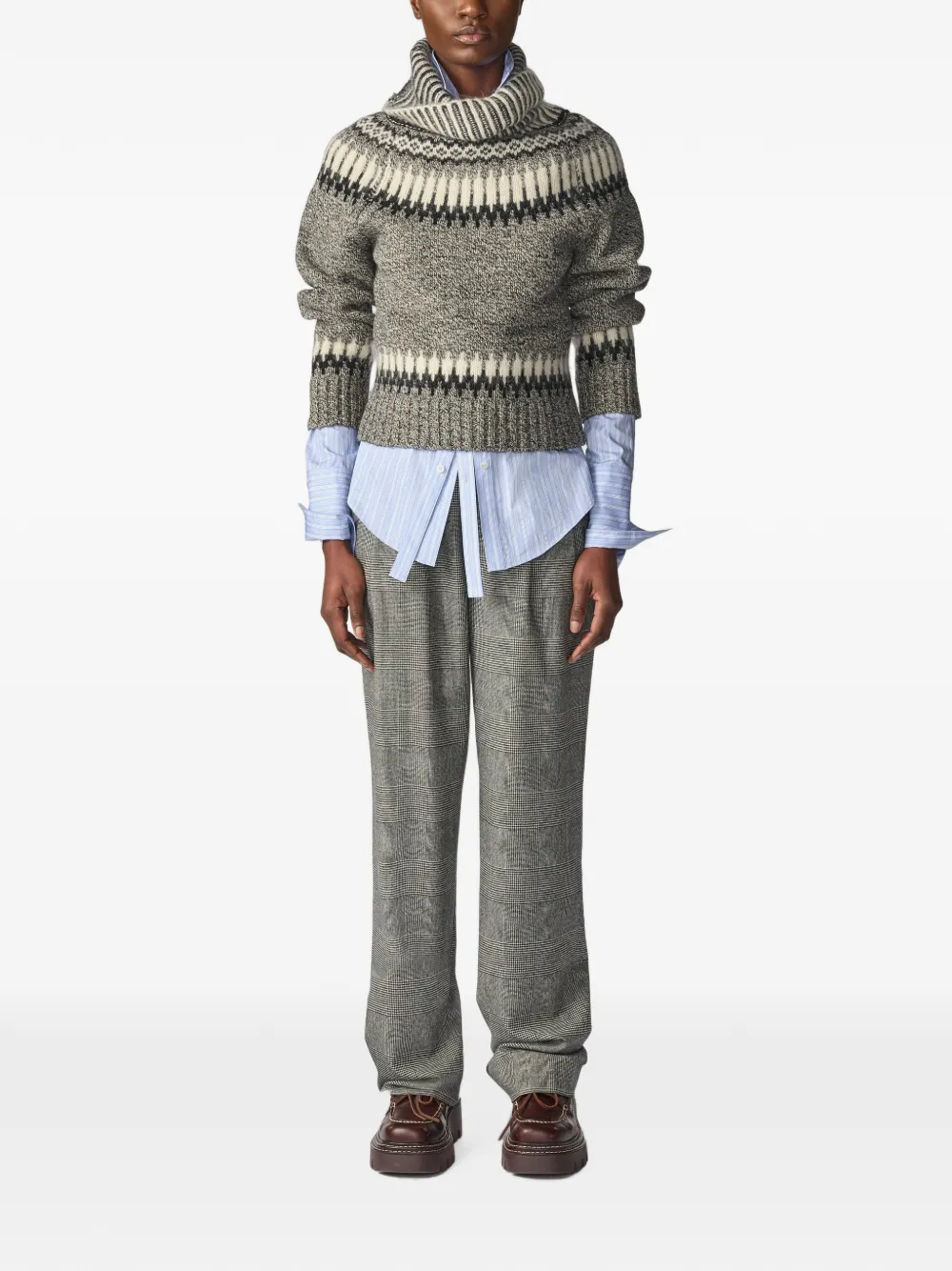 Monse Fair Isle coltrui Grijs