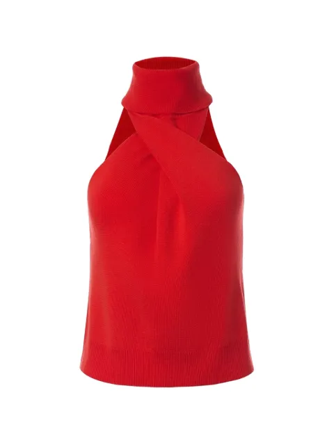 Monse twist-front halterneck top