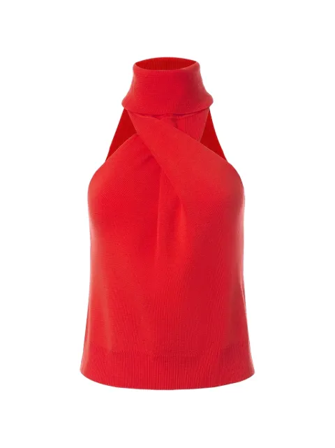 Monse twist-front halterneck top