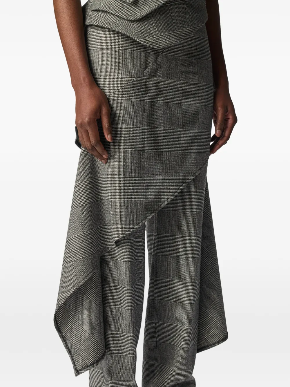 Monse Broek met asymmetrische roklaag Grijs